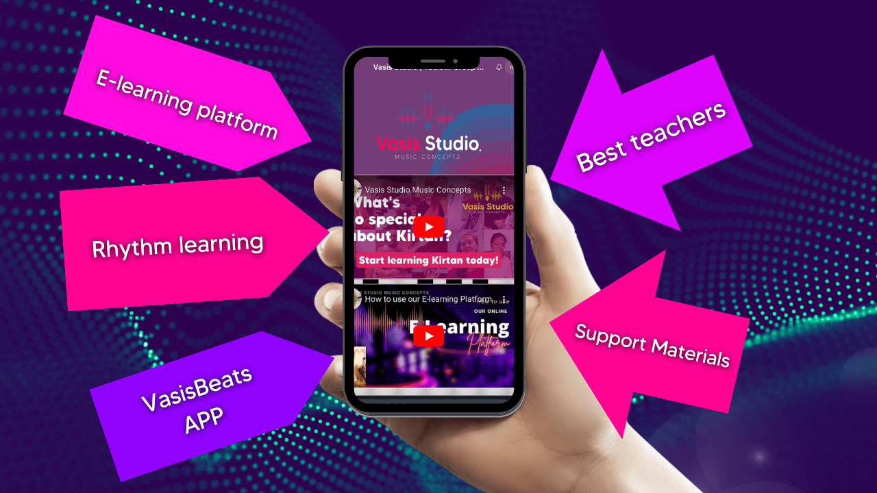 Vasis Studio App on phone